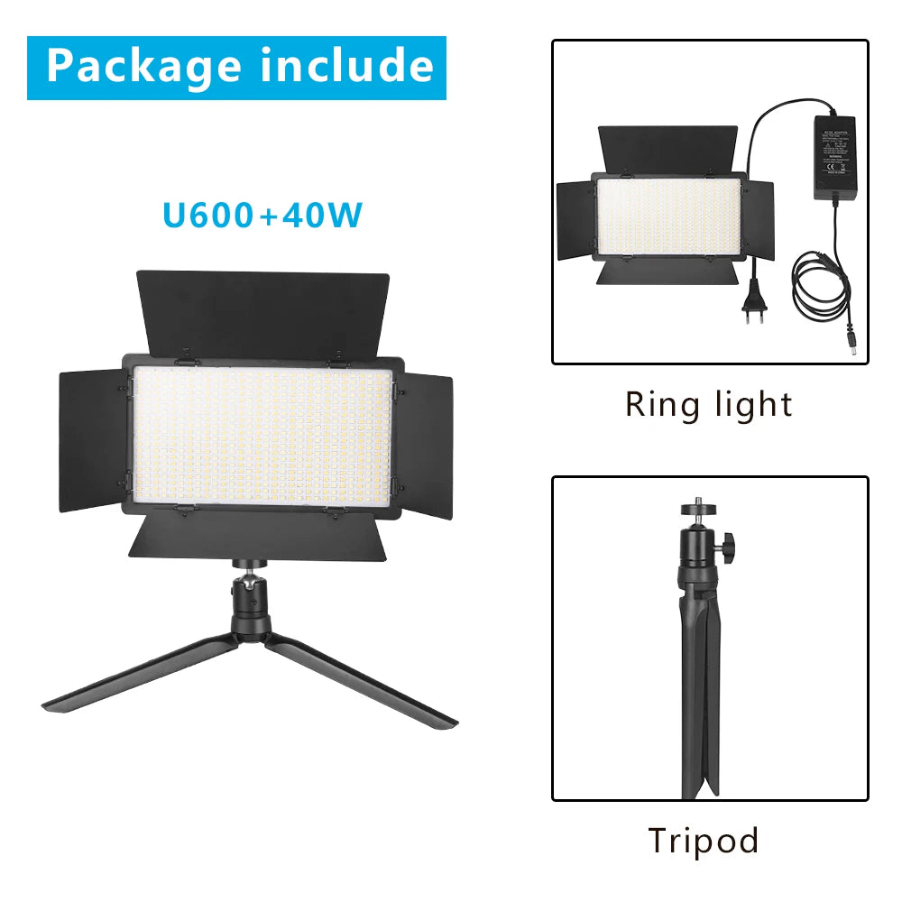 Nagnahz U800 LED Photo Studio Light | Portable Video Lighting Panel for TikTok, YouTube, Gaming & Live Streaming