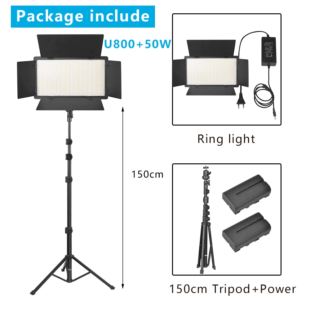 Nagnahz U800 LED Photo Studio Light | Portable Video Lighting Panel for TikTok, YouTube, Gaming & Live Streaming