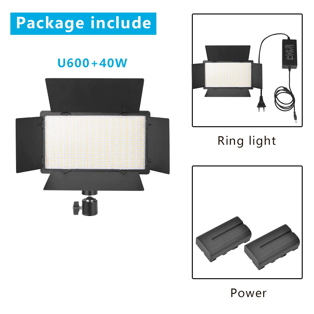 Nagnahz U800 LED Photo Studio Light | Portable Video Lighting Panel for TikTok, YouTube, Gaming & Live Streaming