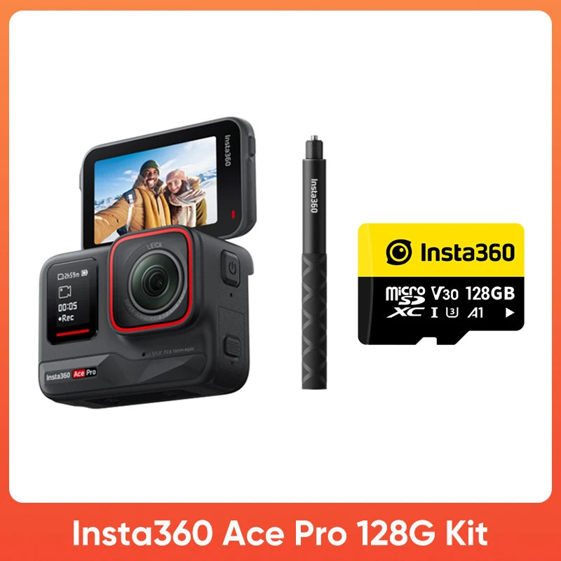 Insta360 Ace Pro Action Camera | 8K/4K Leica Sensor, Waterproof, Stabilized & Low-Light Performance