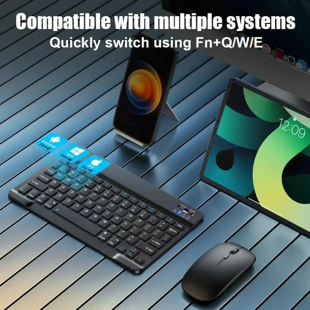 Bluetooth Keyboard for iPad & Tablets | Compatible with iPad Pro, Air, Mini, Samsung & Xiaomi