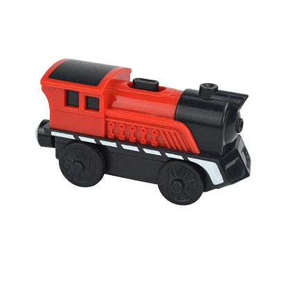 Train Track Wooden Train Toys Magnetic Set Electric Car Locomotive Diecast Slot Fit All Wood Brand Biro Railway Tracks For Kids