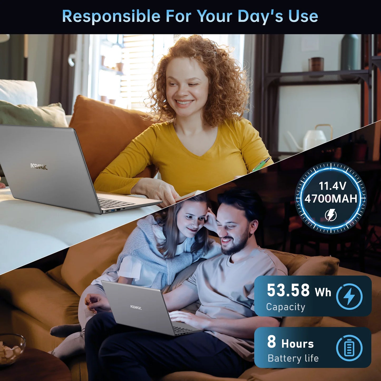 ACEMAGIC Gaming Laptop | AMD Ryzen 7 5700U, 16GB RAM, 512GB NVMe SSD, 16.1" FHD, Backlit Keyboard