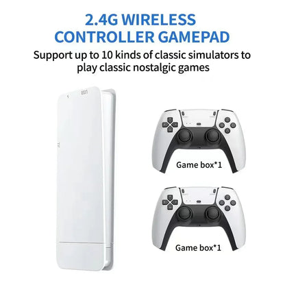 M15 Mini TV Game Console | 64GB Retro Games, Wireless Gamepads, Two-Player HD Output