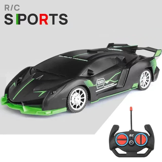 1/18 RC Car with LED Lights | High-Speed 2.4G Remote Control Sports Car for Kids