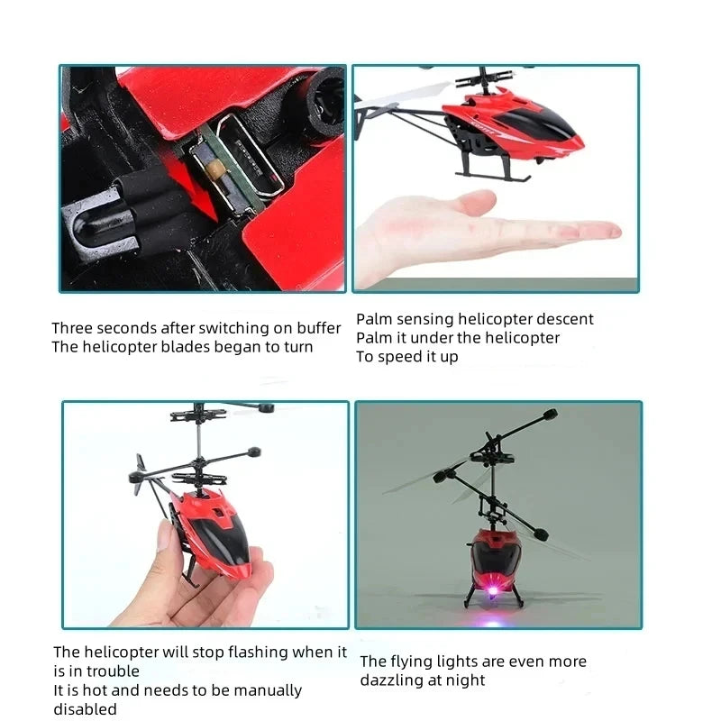 Rechargeable Mini RC Drone | Safe, Fall-Resistant Helicopter Toy for Kids (No Remote Included)