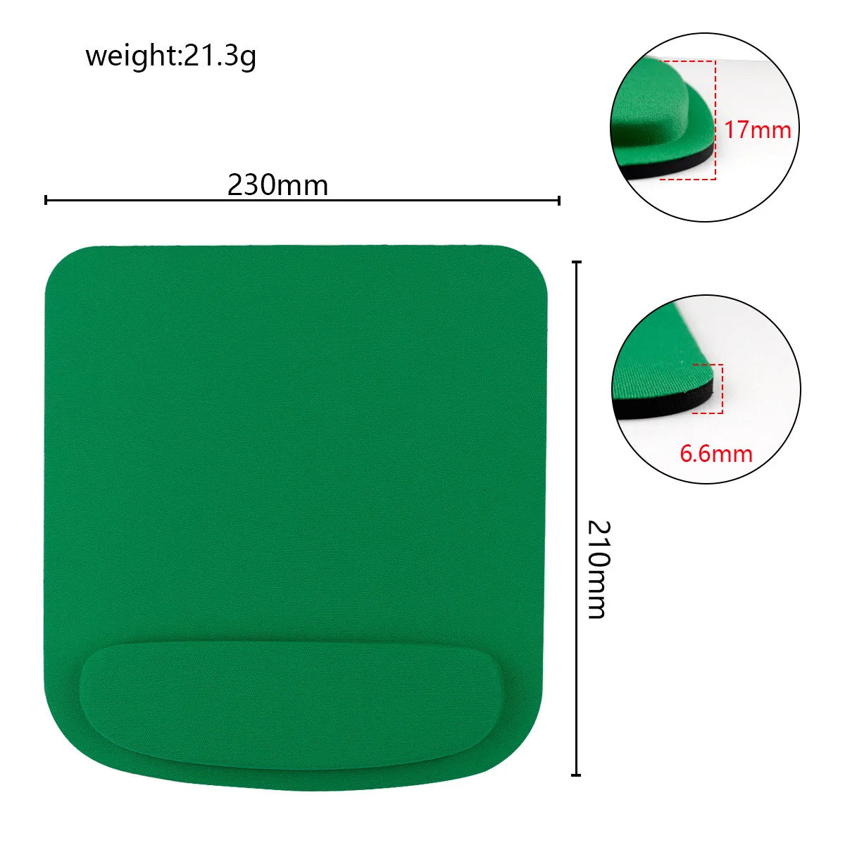 Ergonomic EVA Mouse Pad | Computer Game & Office Wrist Support, Solid Color Comfortable Mouse Mat