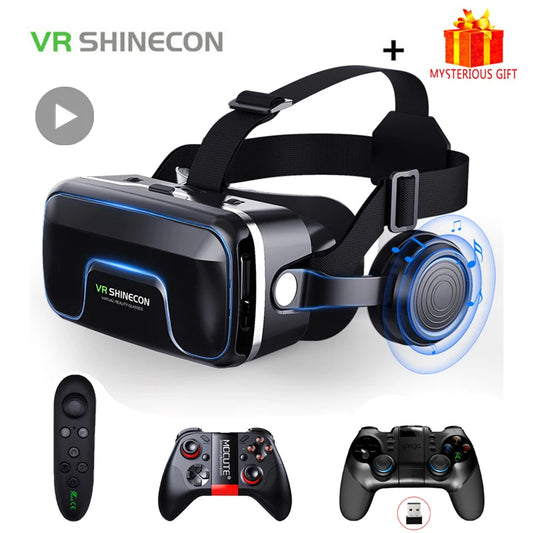 VR Shinecon 10.0 Helmet | 3D Virtual Reality Glasses & Smart Goggles for Smartphones