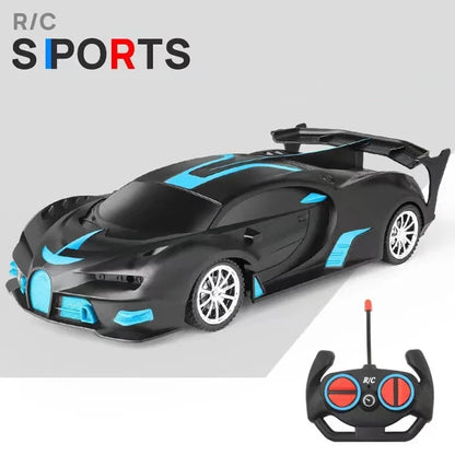 1/18 RC Car with LED Lights | High-Speed 2.4G Remote Control Sports Car for Kids