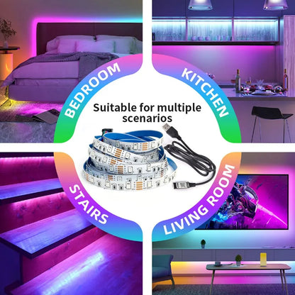 Smart RGB LED Strip Lights | USB 5V App-Controlled Backlight for TV & Desktop