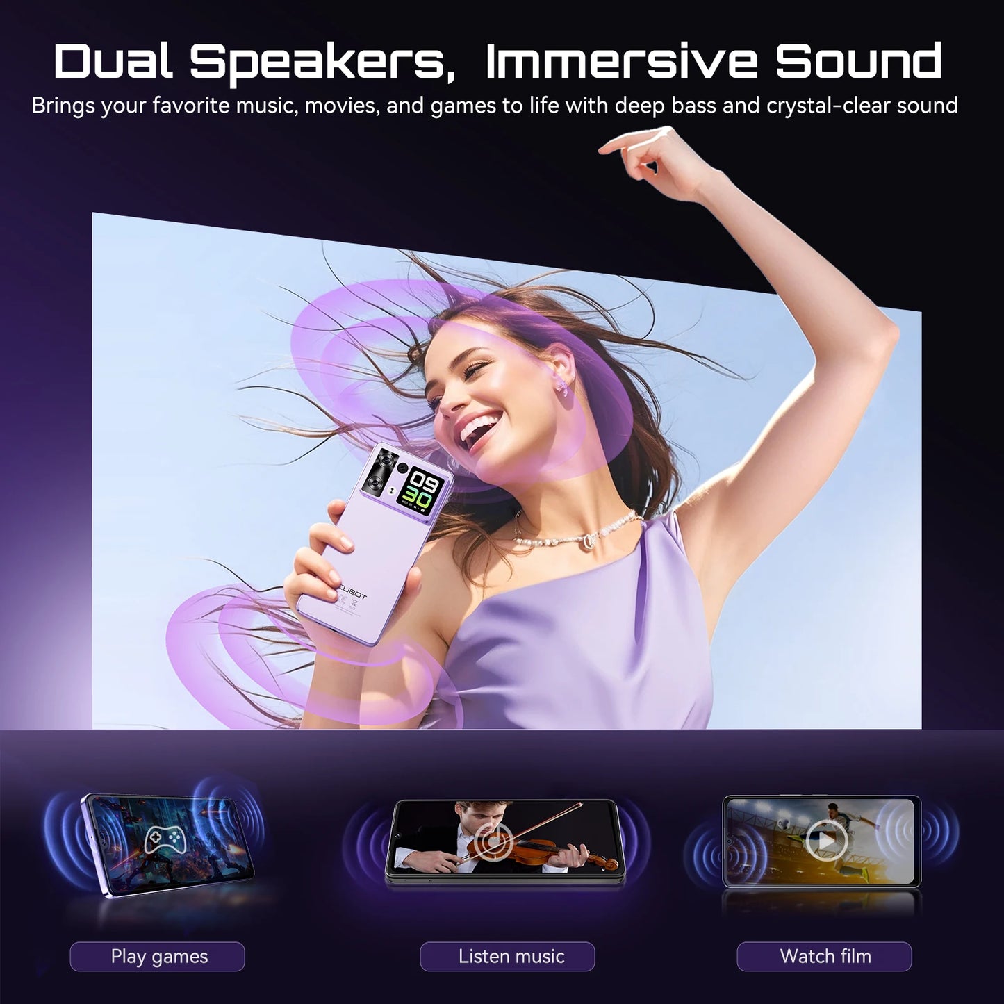 Cubot P90 Smartphone Android 15 | 6.88" 120Hz Display | 24GB RAM + 256GB ROM | G100 Octa-Core 2.2GHz | 64MP AI Camera | 5100mAh | NFC | 4G LTE Mobile Phone