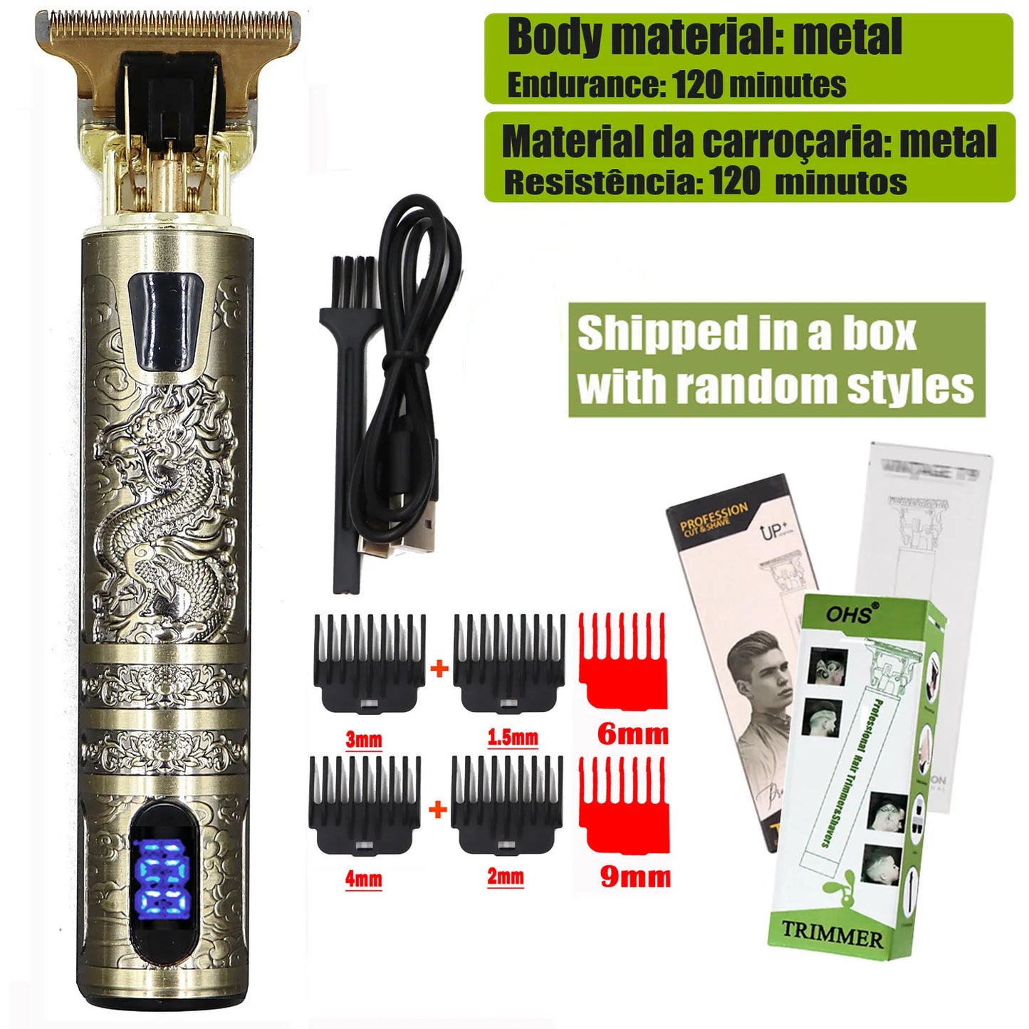 T9 Electric Hair Clipper | Professional Beard & Body Trimmer for Men