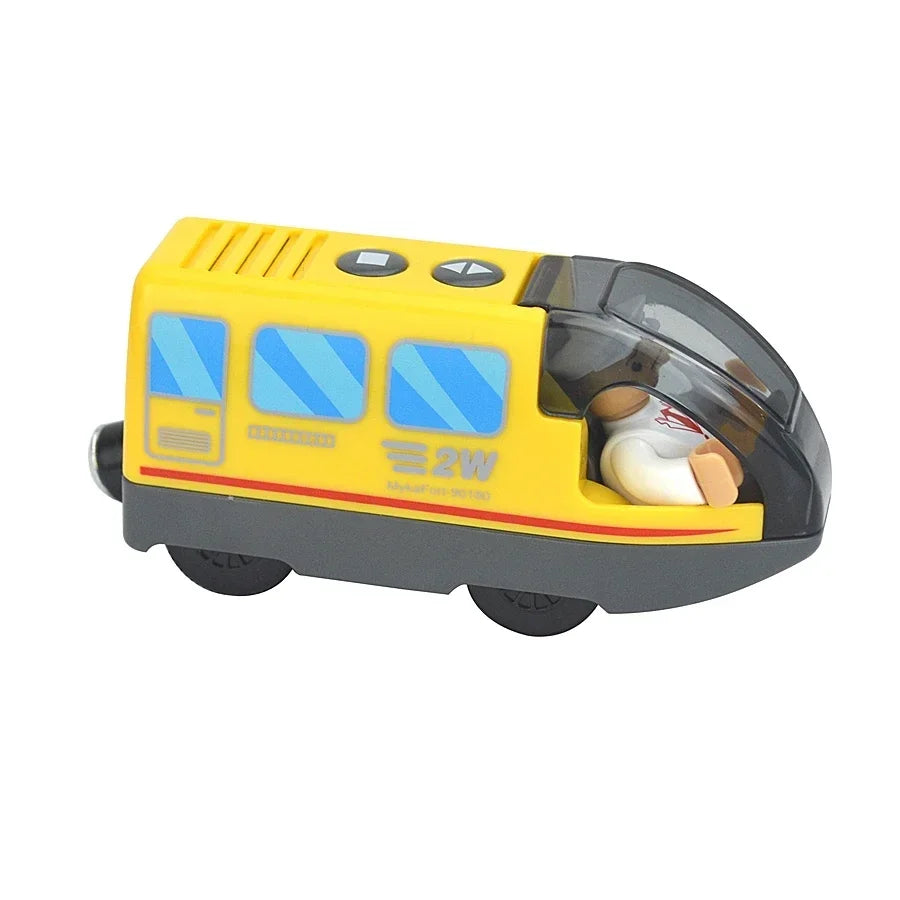 Train Track Wooden Train Toys Magnetic Set Electric Car Locomotive Diecast Slot Fit All Wood Brand Biro Railway Tracks For Kids