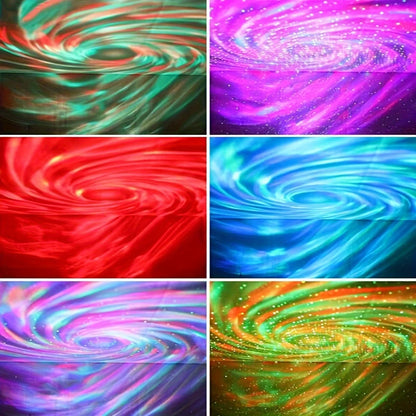 LED Galaxy Projector Night Light | USB Rechargeable Starry Sky Lamp with Remote & 7 Lighting Modes