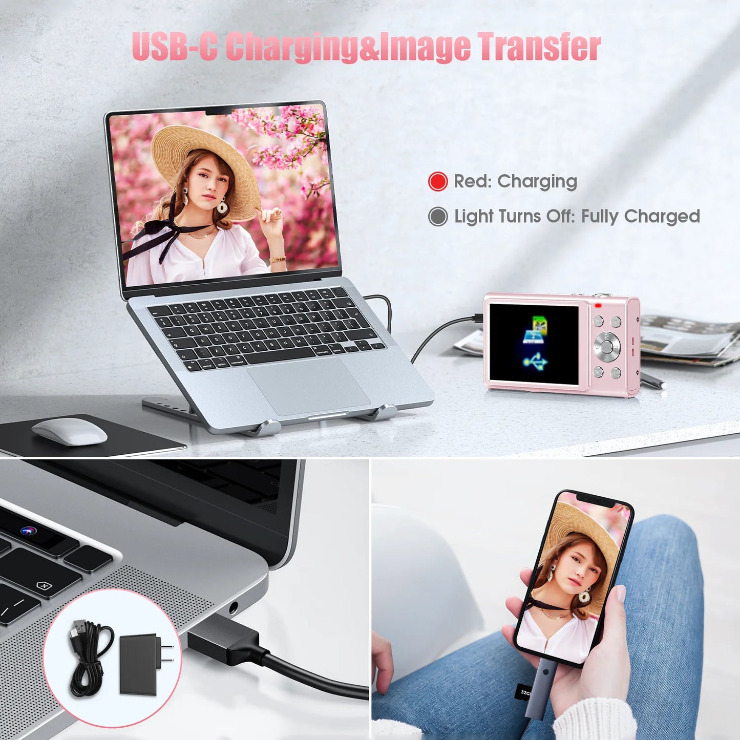 4K Digital Vlogging Camera | 48MP Autofocus HD Camcorder with 2.8" Screen for Kids & Adults