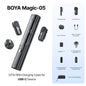 BOYA Magic 4-in-1 Wireless Lavalier Microphone | Universal Mic for iPhone, Android, USB-C & Camera Recording