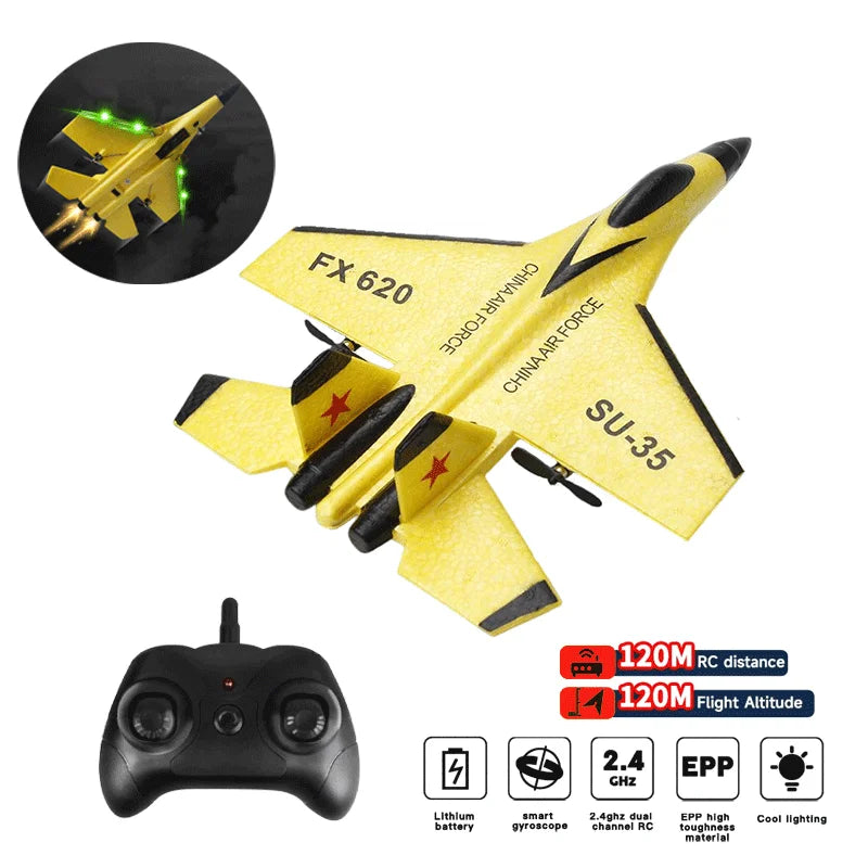 RC Foam Aircraft SU-35 Plane | 2.4G Remote Control Glider Fighter for Kids