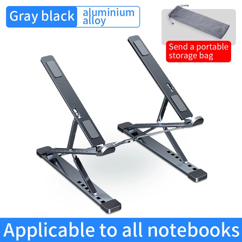 YYLM N8 Adjustable Aluminum Laptop Stand | Foldable Portable Cooling Notebook Holder for MacBook