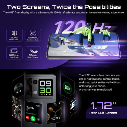 Cubot P90 Smartphone Android 15 | 6.88" 120Hz Display | 24GB RAM + 256GB ROM | G100 Octa-Core 2.2GHz | 64MP AI Camera | 5100mAh | NFC | 4G LTE Mobile Phone