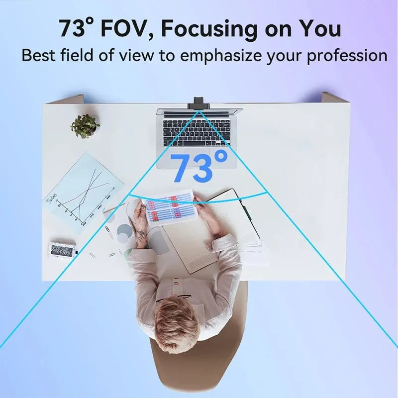 EMEET C60E 4K/2K/1440P/1080P USB Webcam | Autofocus Computer Camera for Video Calls & Conferences