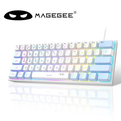 MageGee Mini 60% Gaming Keyboard | 61-Key RGB Backlit, Ergonomic & Waterproof Mechanical-Feel Keyboard