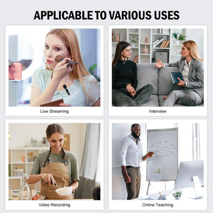 Basix Wireless Lavalier Microphone | Mini Audio Recorder for iPhone 16, Vlogging & YouTube Videos