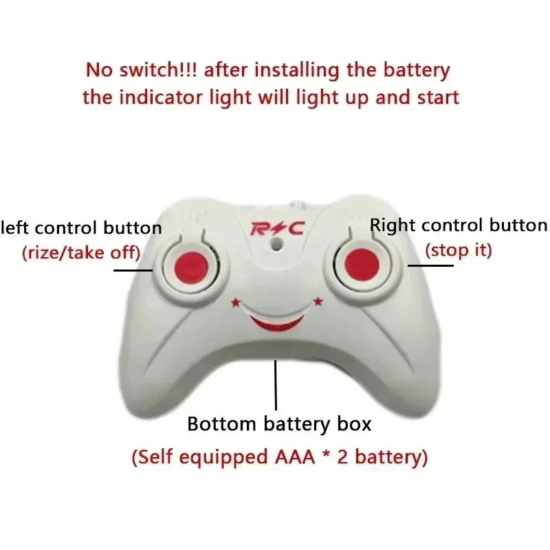 Rechargeable Mini RC Drone | Safe, Fall-Resistant Helicopter Toy for Kids (No Remote Included)