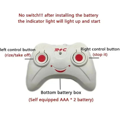 Rechargeable Mini RC Drone | Safe, Fall-Resistant Helicopter Toy for Kids (No Remote Included)