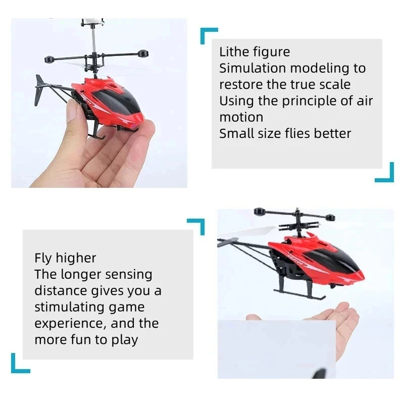 Rechargeable Mini RC Drone | Safe, Fall-Resistant Helicopter Toy for Kids (No Remote Included)