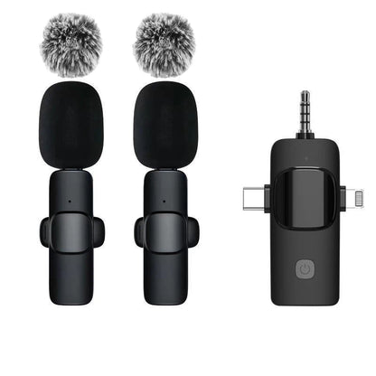 Basix Wireless Lavalier Microphone | Mini Audio Recorder for iPhone 16, Vlogging & YouTube Videos