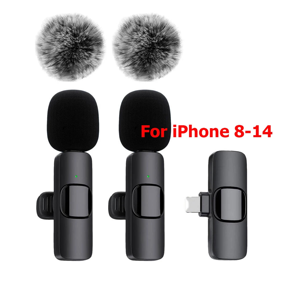 New Wireless Lavalier Microphone | Mini Audio & Video Recording Mic for iPhone, Android, and Laptop