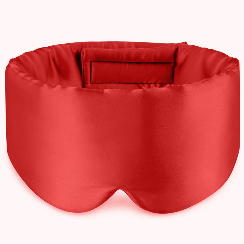 100% Mulberry Silk Sleeping Mask | Soft Padded Eye Mask for Light Blocking & Travel Sleep Aid