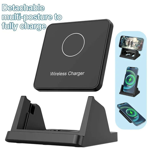 30W Wireless Charger Pad Stand | Ultra-Thin Fast Charging Dock for iPhone, Samsung & Xiaomi