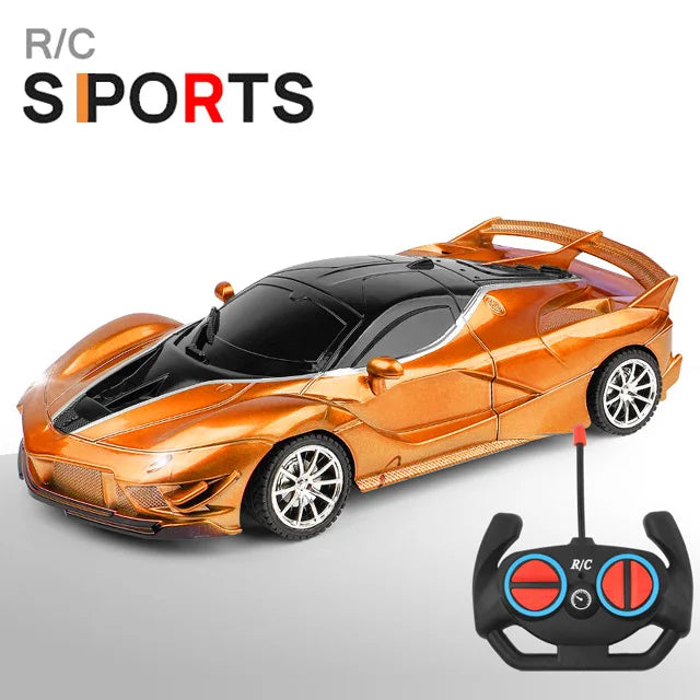 1/18 RC Car with LED Lights | High-Speed 2.4G Remote Control Sports Car for Kids