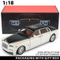 1:18 Rolls-Royce Phantom Diecast Model Car | Zinc Alloy Pull-Back Toy with Sound & Light | Realistic Luxury Car Collectible