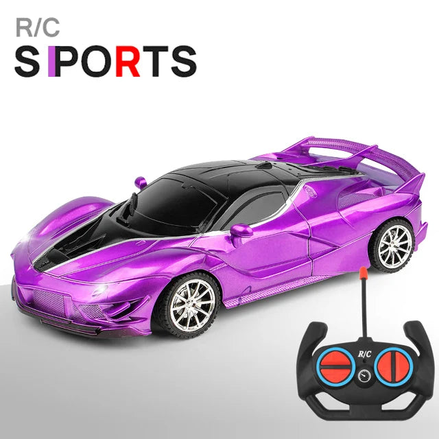 1/18 RC Car with LED Lights | High-Speed 2.4G Remote Control Sports Car for Kids