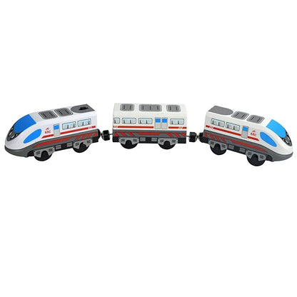 Train Track Wooden Train Toys Magnetic Set Electric Car Locomotive Diecast Slot Fit All Wood Brand Biro Railway Tracks For Kids