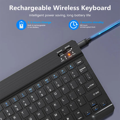 Bluetooth Wireless Keyboard & Mouse Combo | Multi-Language for iOS, Android & Windows Tablets