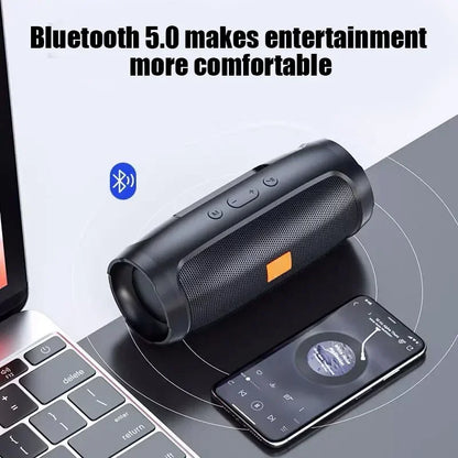 Portable Bluetooth Subwoofer Speaker | Outdoor Waterproof Stereo Loudspeaker with FM Radio & TF Card Support