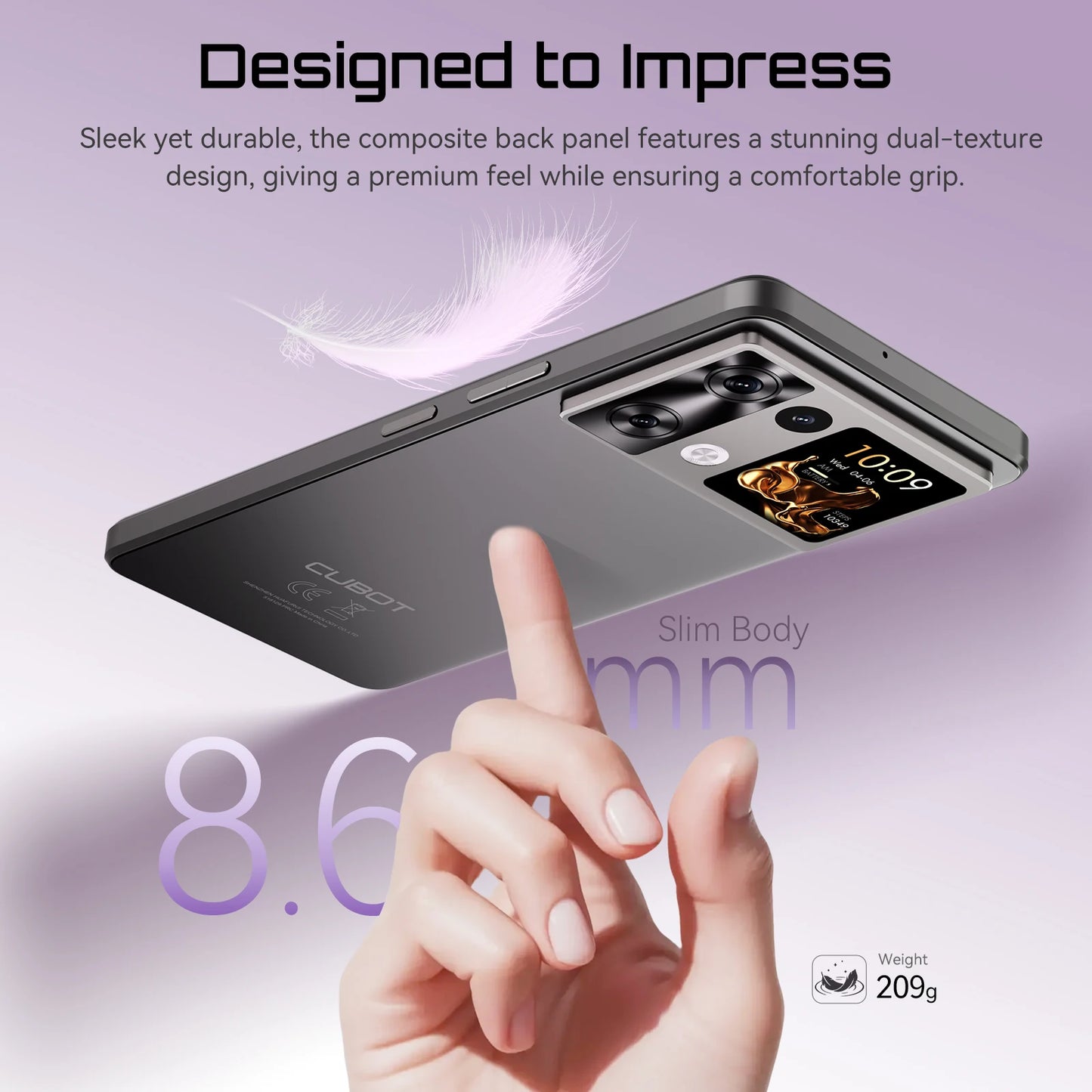 Cubot P90 Smartphone Android 15 | 6.88" 120Hz Display | 24GB RAM + 256GB ROM | G100 Octa-Core 2.2GHz | 64MP AI Camera | 5100mAh | NFC | 4G LTE Mobile Phone