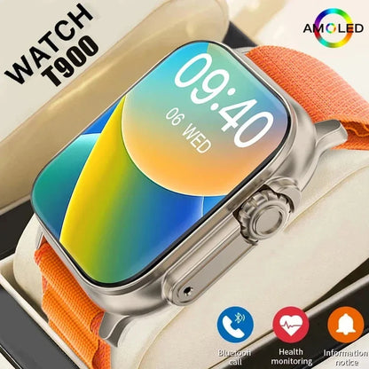 LAXASFIT T900Ultra Smartwatch | Bluetooth Call, Message Alerts & Heart Rate Monitor for Android & iOS
