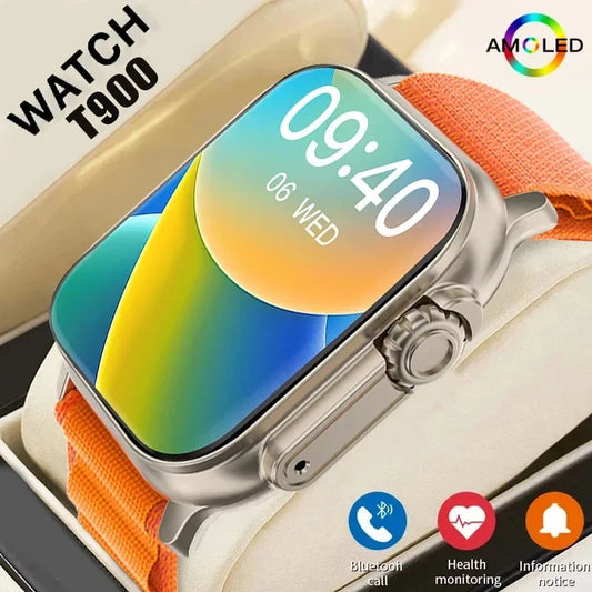 LAXASFIT T900Ultra Smartwatch | Bluetooth Call, Message Alerts & Heart Rate Monitor for Android & iOS