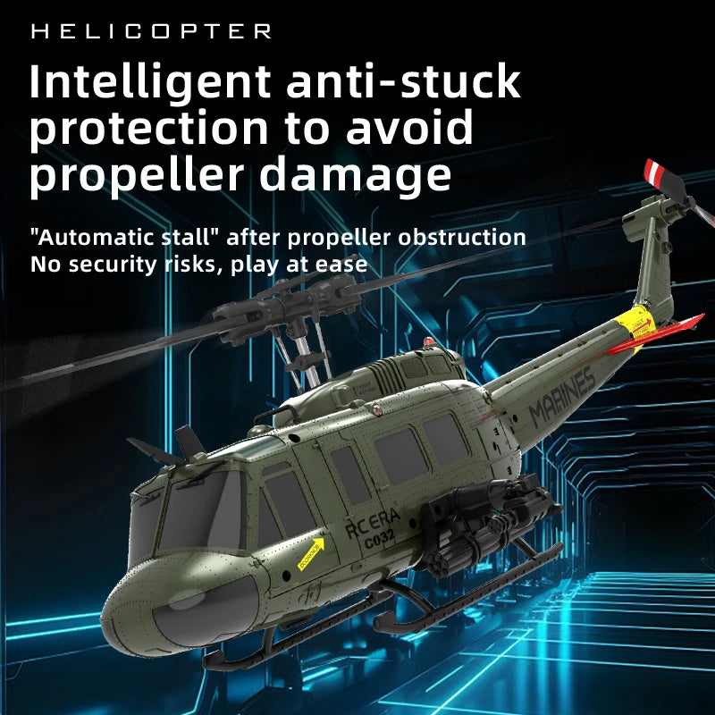 C032 RC Helicopter | 2.4G 6-Axis Gyro, Altitude Hold & Brushless Remote Control Drone for Kids & Adults