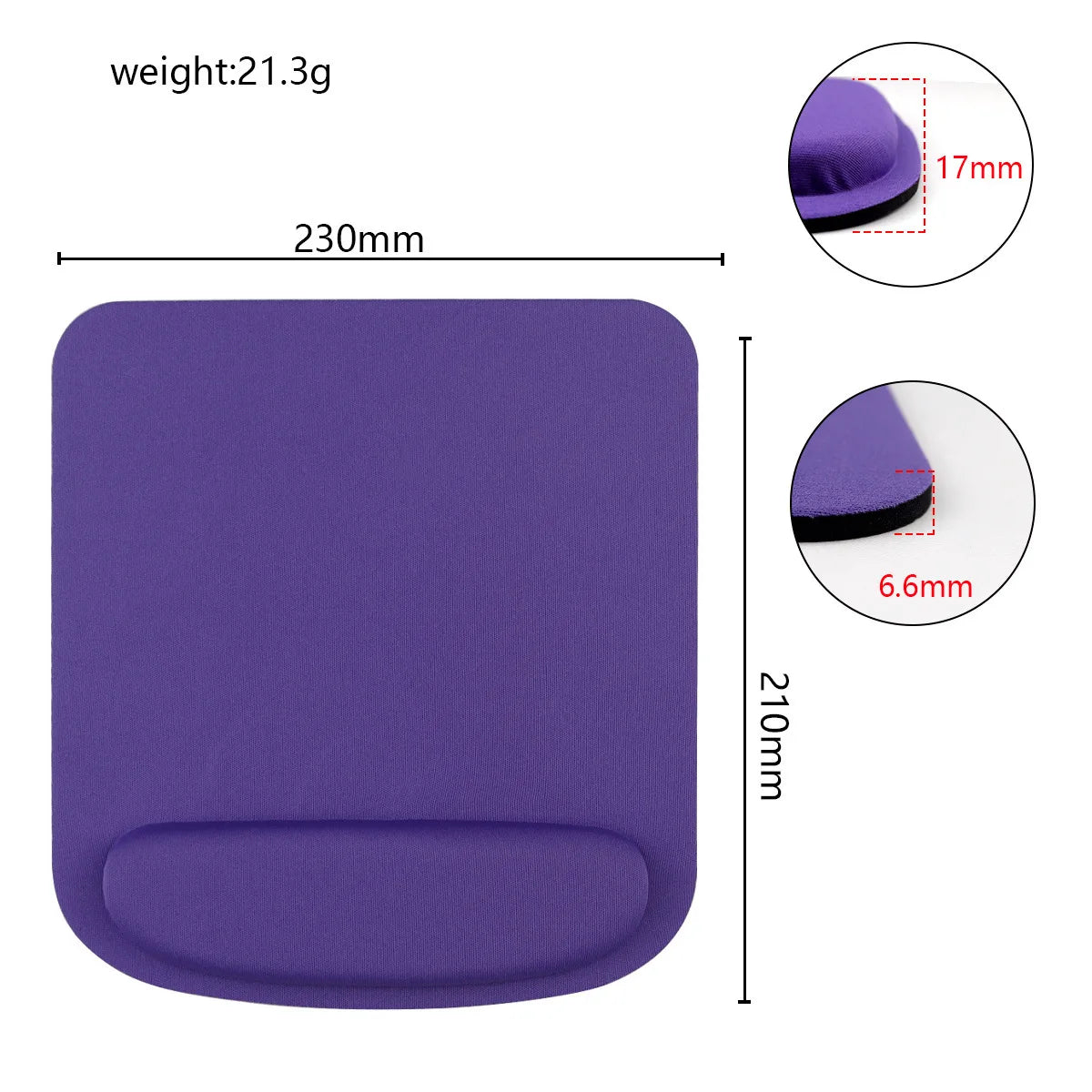 Ergonomic EVA Mouse Pad | Computer Game & Office Wrist Support, Solid Color Comfortable Mouse Mat