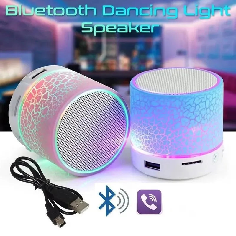 Bluetooth Mini Speaker | Portable Wireless LED Subwoofer with TF Card & USB Support