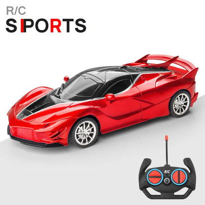 1/18 RC Car with LED Lights | High-Speed 2.4G Remote Control Sports Car for Kids