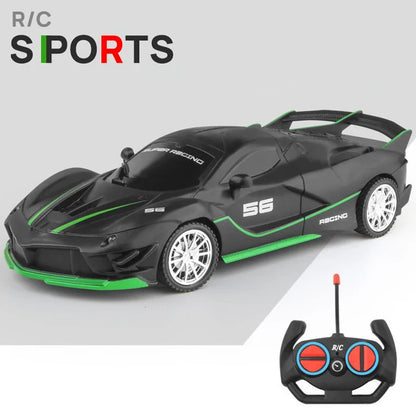 1/18 RC Car with LED Lights | High-Speed 2.4G Remote Control Sports Car for Kids