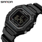SANDA 2156 Men’s Military Watch | Sport LED Digital Wristwatch with Big Dial & Water Resistance