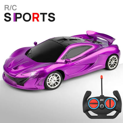 1/18 RC Car with LED Lights | High-Speed 2.4G Remote Control Sports Car for Kids