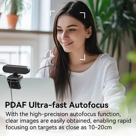 EMEET C60E 4K/2K/1440P/1080P USB Webcam | Autofocus Computer Camera for Video Calls & Conferences